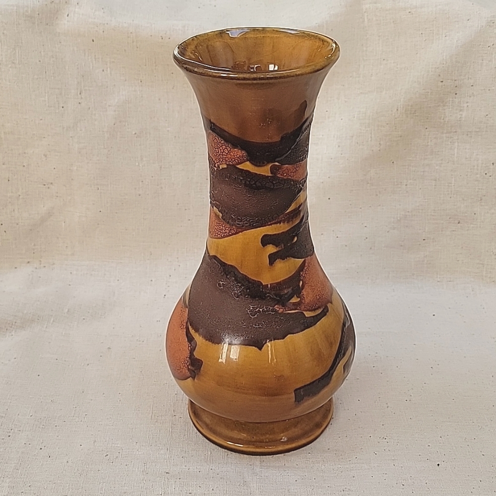 Royal Haegar Vintage Earth Wrap Vase, 11" Marigold